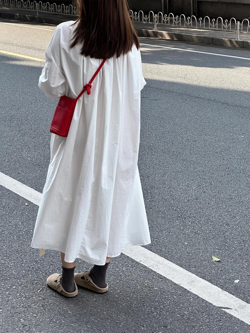 シャツワンピース ロング 綿麻 レディース きれいめ カーディガン 春秋 コットン 長袖 大きいサイズ ガーゼ レイヤード ロングワンピース 透け感 前開き Aライン 丸ネック 体型カバー 通勤 OL フォーマル 送料無料 ゆるっと 大人可愛い 着痩せ