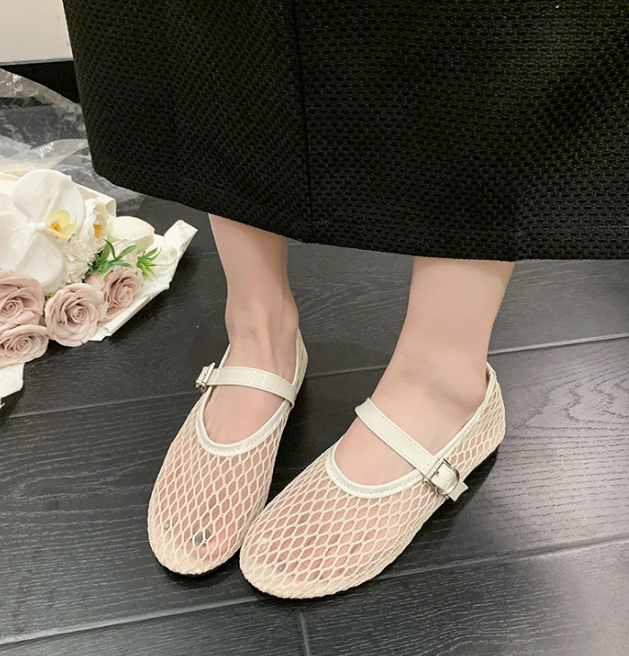 バレシューズ サンダル メッシュ パンプス レディース フラット 可愛い ペタンコ 合皮 PU シューズ メッシュ素材 夏コーデサンダル スリッパ サマー 夏 春 靴 軽い 柔らかい 歩きやすい 疲れにくい 痛くない 大人 上品 パーティ ビーチ お出かけ
