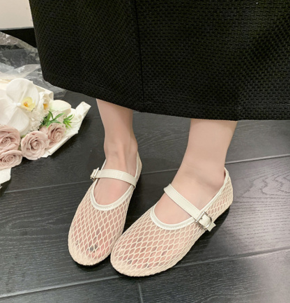 バレシューズ サンダル メッシュ パンプス レディース フラット 可愛い ペタンコ 合皮 PU シューズ メッシュ素材 夏コーデサンダル スリッパ サマー 夏 春 靴 軽い 柔らかい 歩きやすい 疲れにくい 痛くない 大人 上品 パーティ ビーチ お出かけ