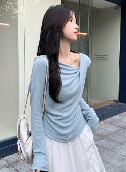 シャツ ブラウス レディース 長袖 ギャザー シャツブラウス アンシンメトリー 不規則 春秋 秋冬 トップス 着心地 柔らかい おしゃれ 夏 柔らか 長袖シャツ トップス 無地 春 夏 秋 ゆったり 大人可愛い 送料無料