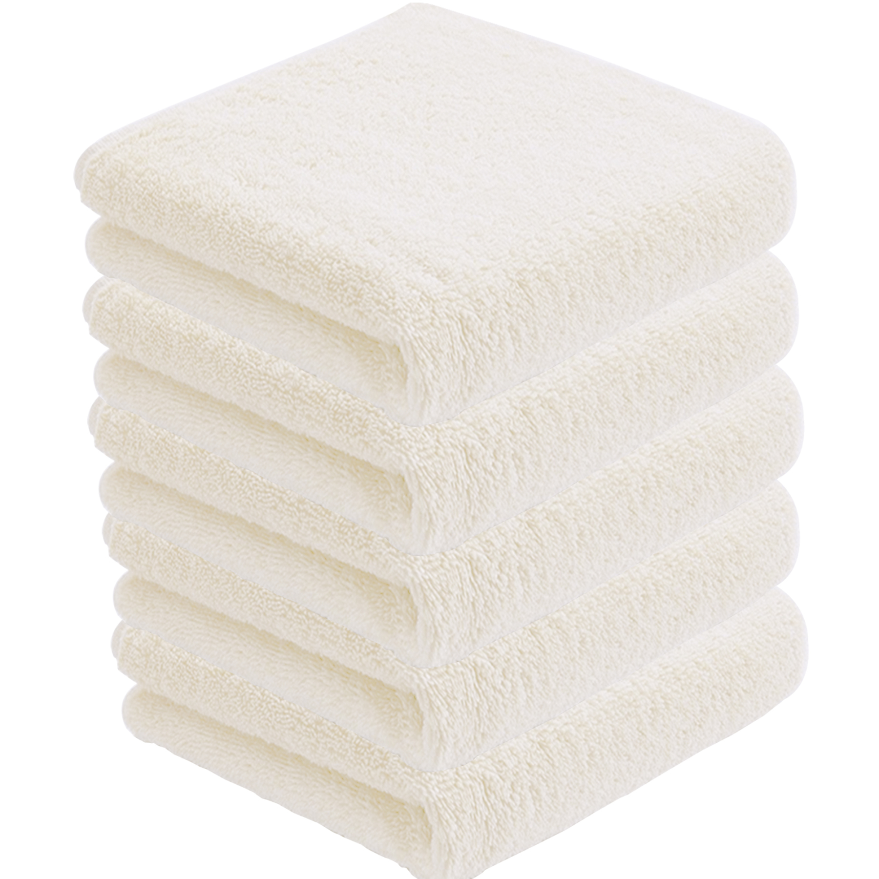 AYO フェイスタオル ホテル仕様 5枚セット オフホワイト ふかふか 綿100% 34×80cm 高吸水 耐久性 無地 毛羽落ち少ない ギフト