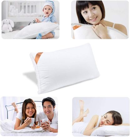 AYO 枕 まくら ホテル仕様 高反発枕 横向き対応 丸洗い可能 立体構造43x63cm ホワイト(長さ63cm*幅43cm*高さ20cm （2つの枕）
