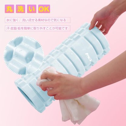 フォームローラー AYO 筋膜リリースローラー【中実一体構造・耐荷重500kg】 ヨガストラップ ヨガポール トレーニング ストレッチ器具 スポーツ フィットネス 収納バッグ付き
