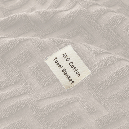 AYO タオルケット シングル ブランケット 綿100% コットン おしゃれ エアーケット キルトケット 速乾 抗菌 肌掛け 軽量 柔らかく肌触り 毛玉が出ない 毛布 オールシーズン 夏用 ソファー用 丸洗いOK 吸湿速乾（ベージュ，140*190cm）