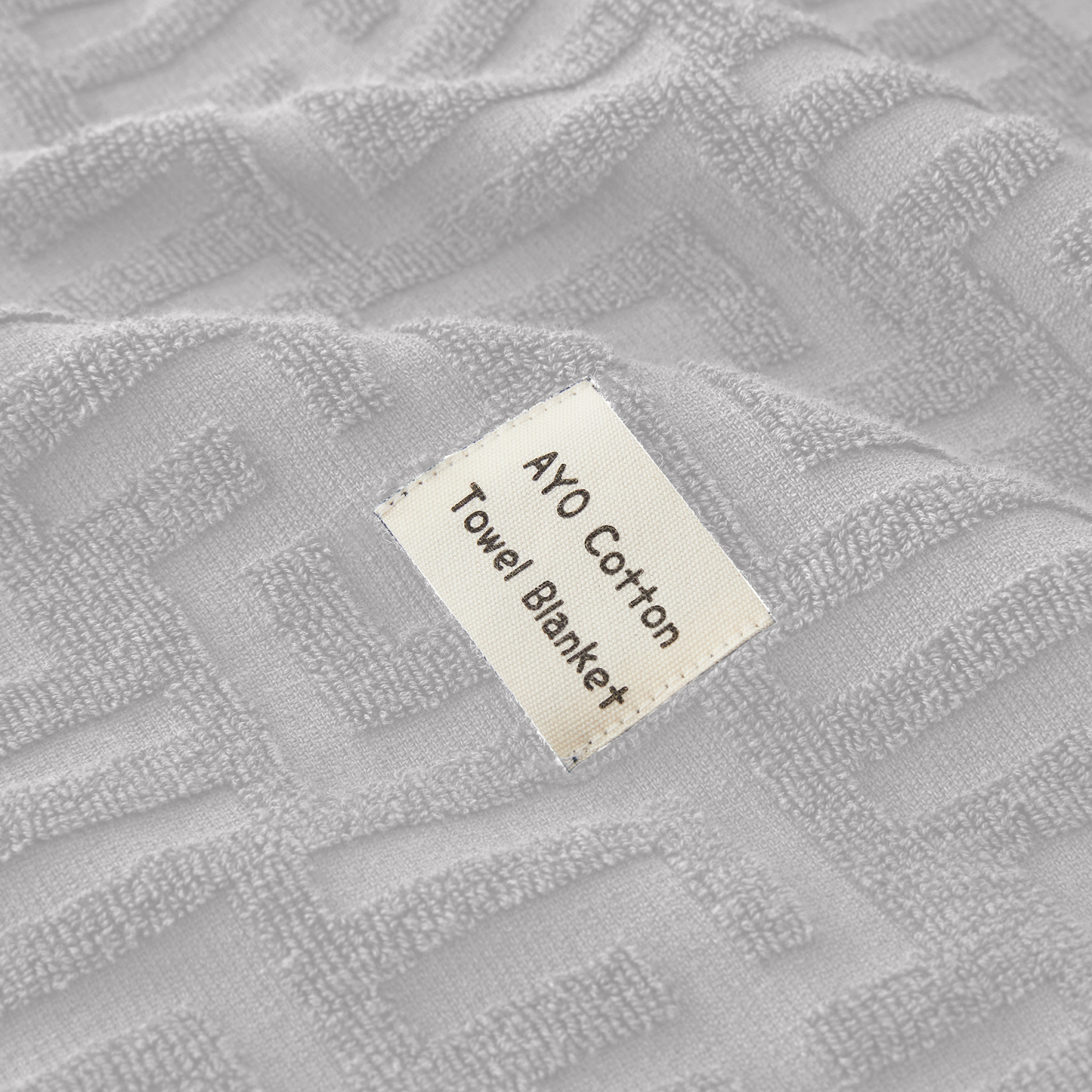 AYO タオルケット シングル ブランケット 綿100% コットン おしゃれ エアーケット キルトケット 速乾 抗菌 肌掛け 軽量 柔らかく肌触り 毛玉が出ない 毛布 オールシーズン 夏用 ソファー用 丸洗いOK 吸湿速乾（グレー，140*190cm）