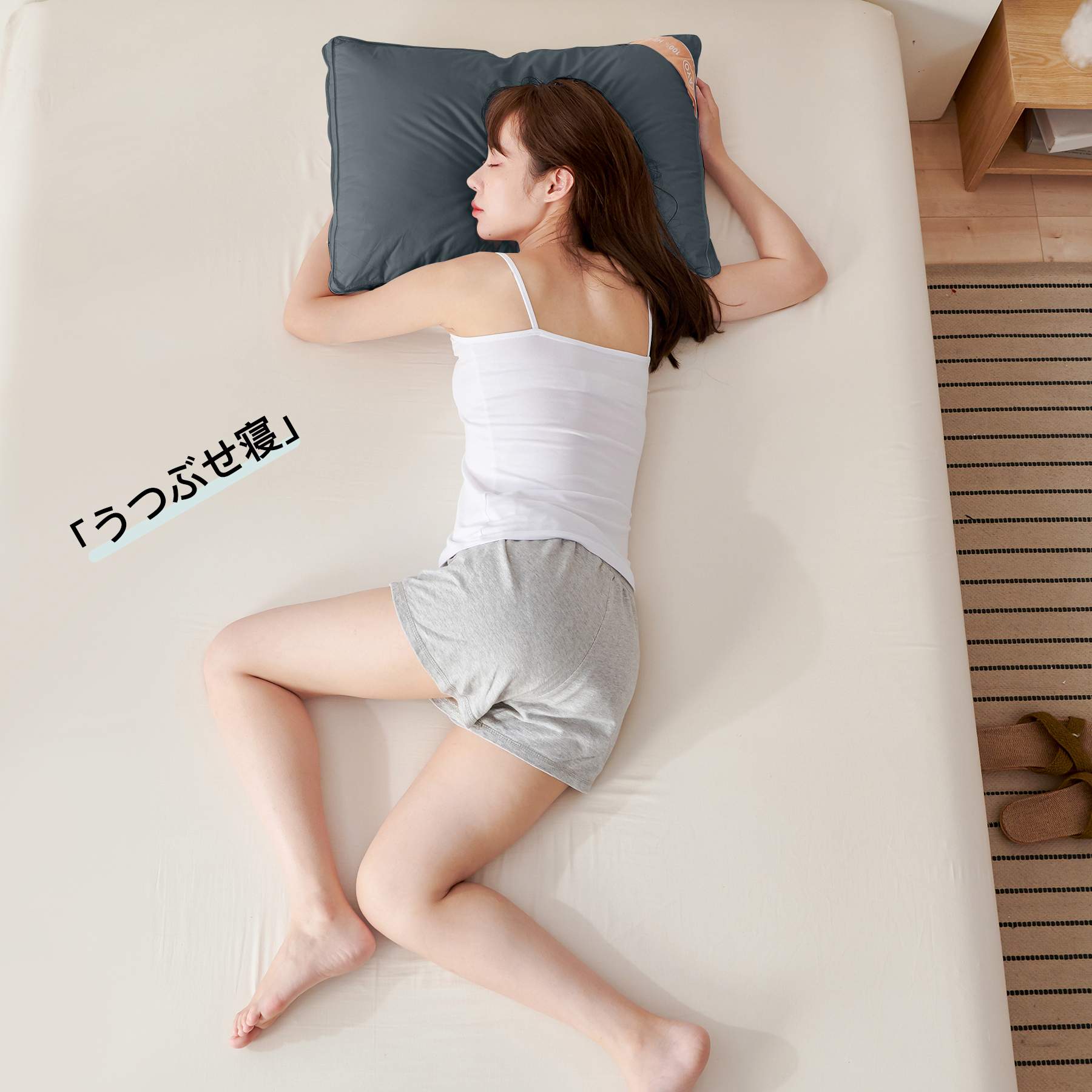 AYO 枕まくら 高級ホテル仕様 高反発枕 横向き対応 丸洗い可能 立体構造43x63cm グレー 枕ライナー取り外し可能 (グレー, 50cm*70cm*20cm)