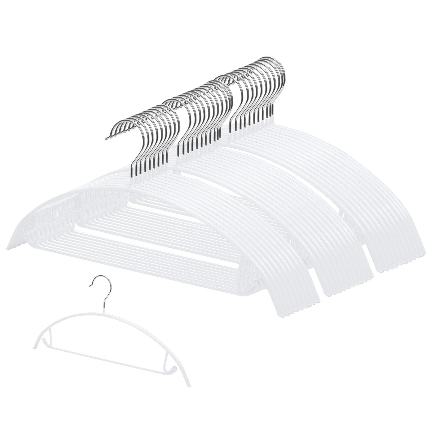AYO ハンガー すべらない 30本セット かたくずれ防止 スーツハンガー 跡がつかない 衣類 多機能収納 洗濯物干し 型崩れ防止 衣類を大切に 乾湿両用 人気ランキング ホワイト