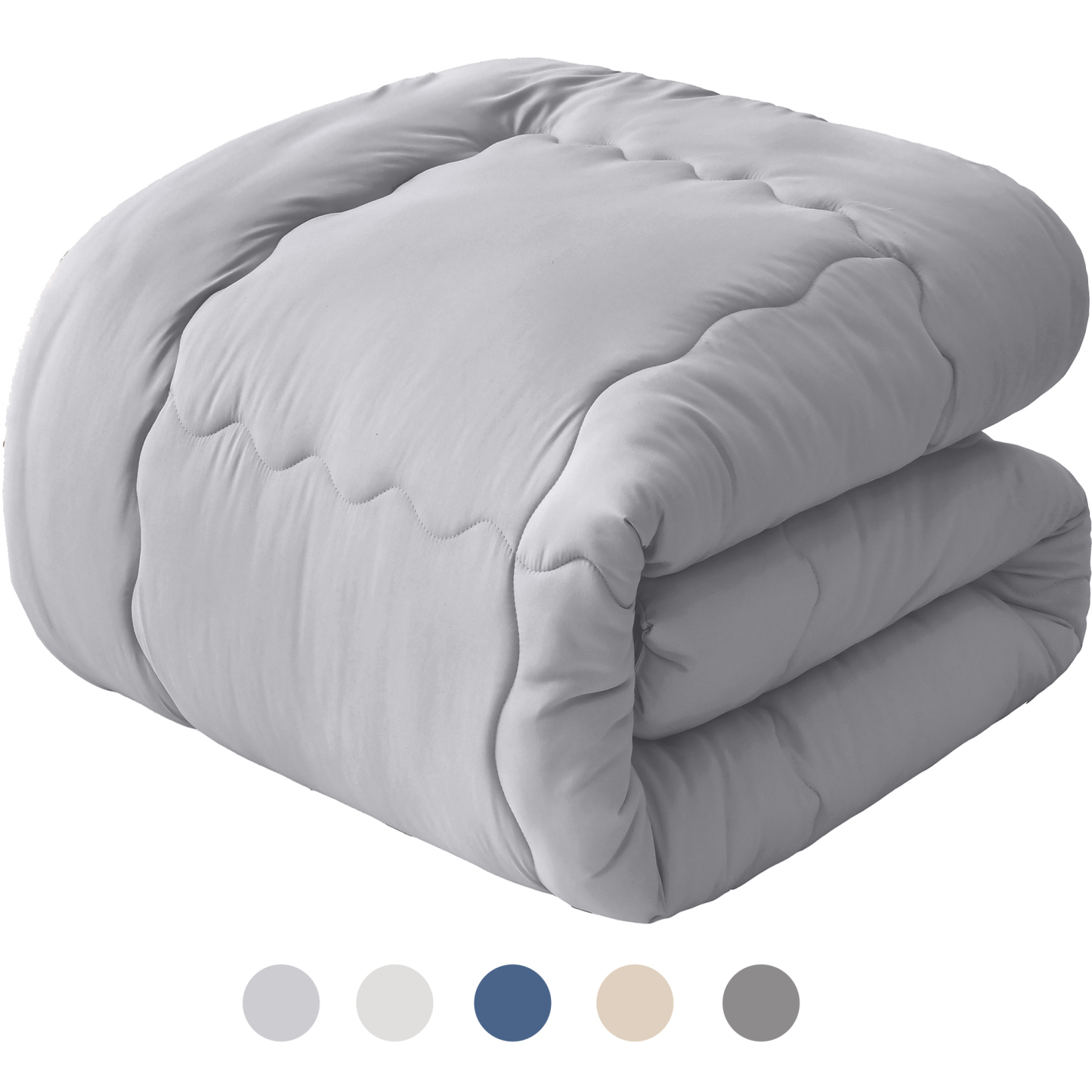 掛け布団 シングル AYO 肌掛け布団 オールシーズン 軽量 洗える 掛けふとん かけ布団 約1.1kg 薄手 柔らかな肌触り ほこりが出にくい 通気性 抗菌防臭 キルトケット 防ダニ ふとん 150x210cm グレー