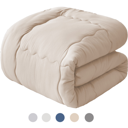 掛け布団 シングル AYO 肌掛け布団 オールシーズン 軽量 洗える 掛けふとん かけ布団 約1.1kg 薄手 柔らかな肌触り ほこりが出にくい 通気性 抗菌防臭 キルトケット 防ダニ ふとん 150x210cm カーキ