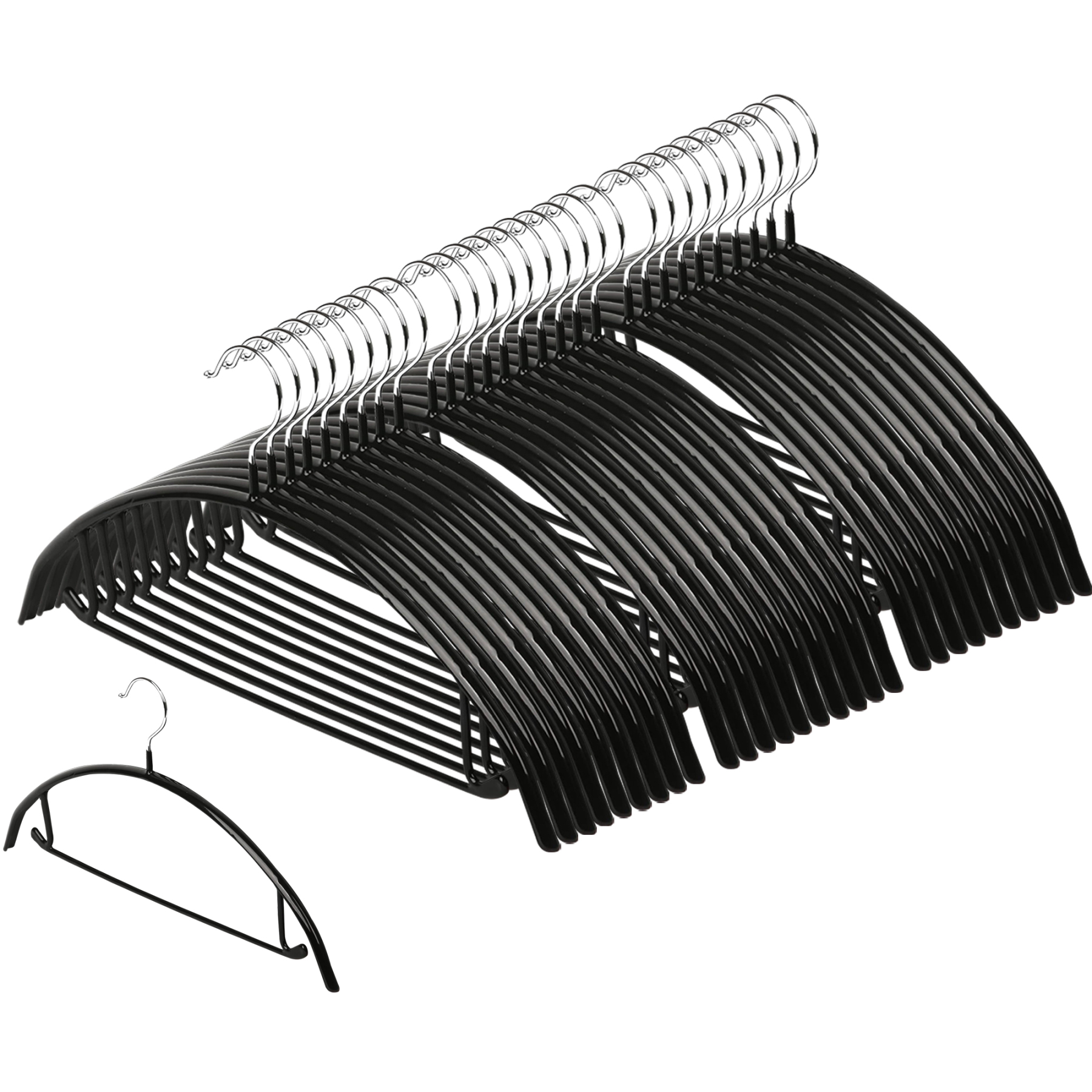 AYO ハンガー すべらない 30本セット かたくずれ防止 スーツハンガー 跡がつかない 衣類 多機能収納 洗濯物干し 型崩れ防止 衣類を大切に 乾湿両用 人気ランキング ブラック