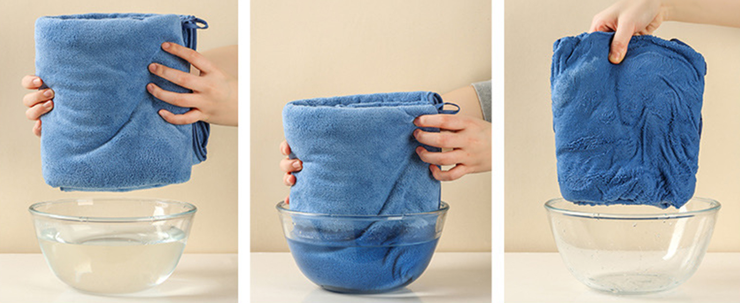 AYO バスタオル ふわふわ ホテル仕様 大判 瞬間吸水 60*120cm 4枚セットマイクロファイバー 強い吸水速乾 肌触り スモークブルー