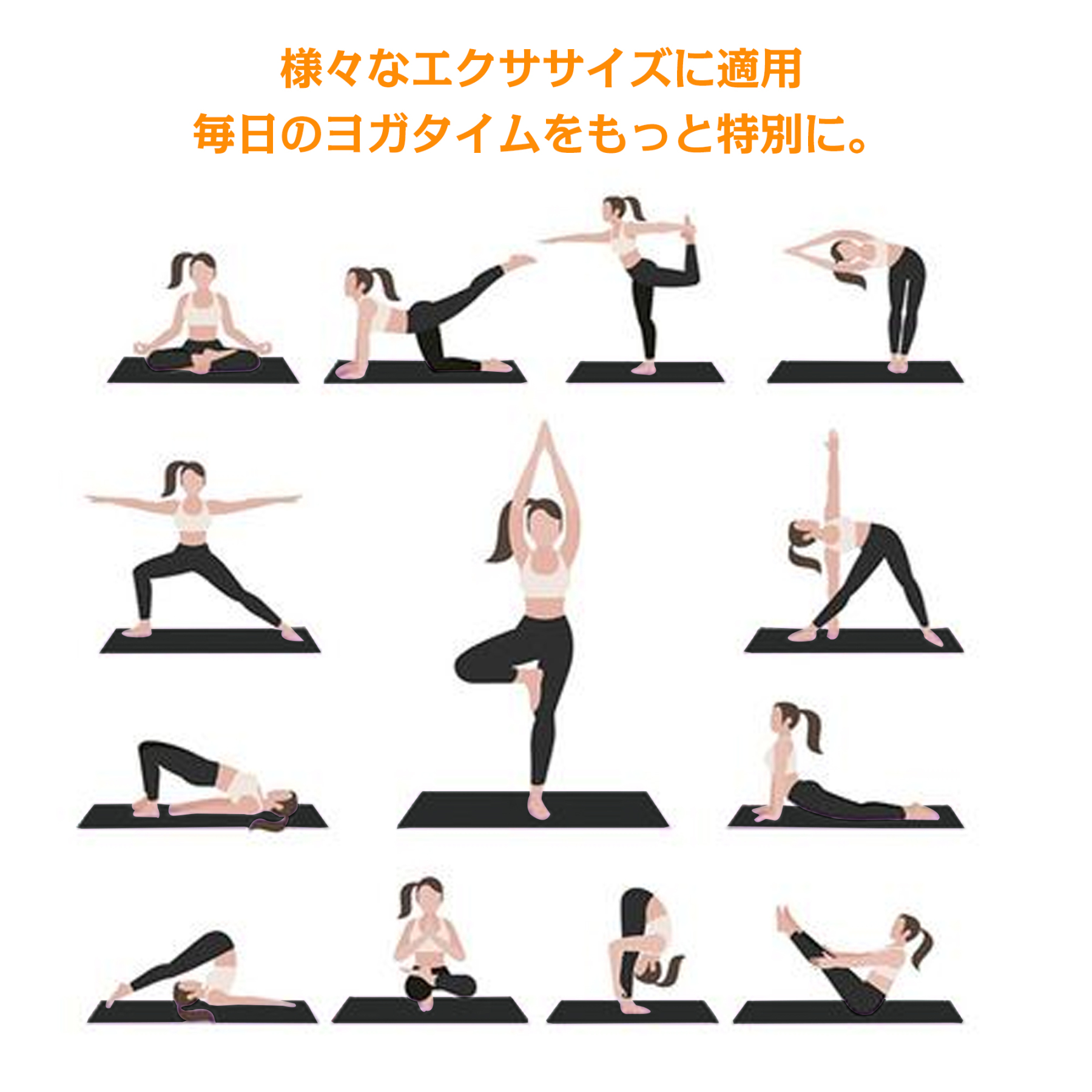 AYO(エイワイオー) 厚さ10mm 幅80cm×長さ185cm ヨガマット(防音/水洗い/滑り止め/グレー/ニトリルゴムポリ塩化ビニル樹脂)