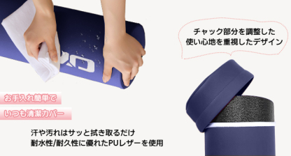 AYO ストレッチ ポール ヨガポール ヨガブロック エクササイズポール 【100cm/耐荷重150kg】フォームローラー 肩甲骨 ローラー 筋肉ほぐし ピラティス ネイビー
