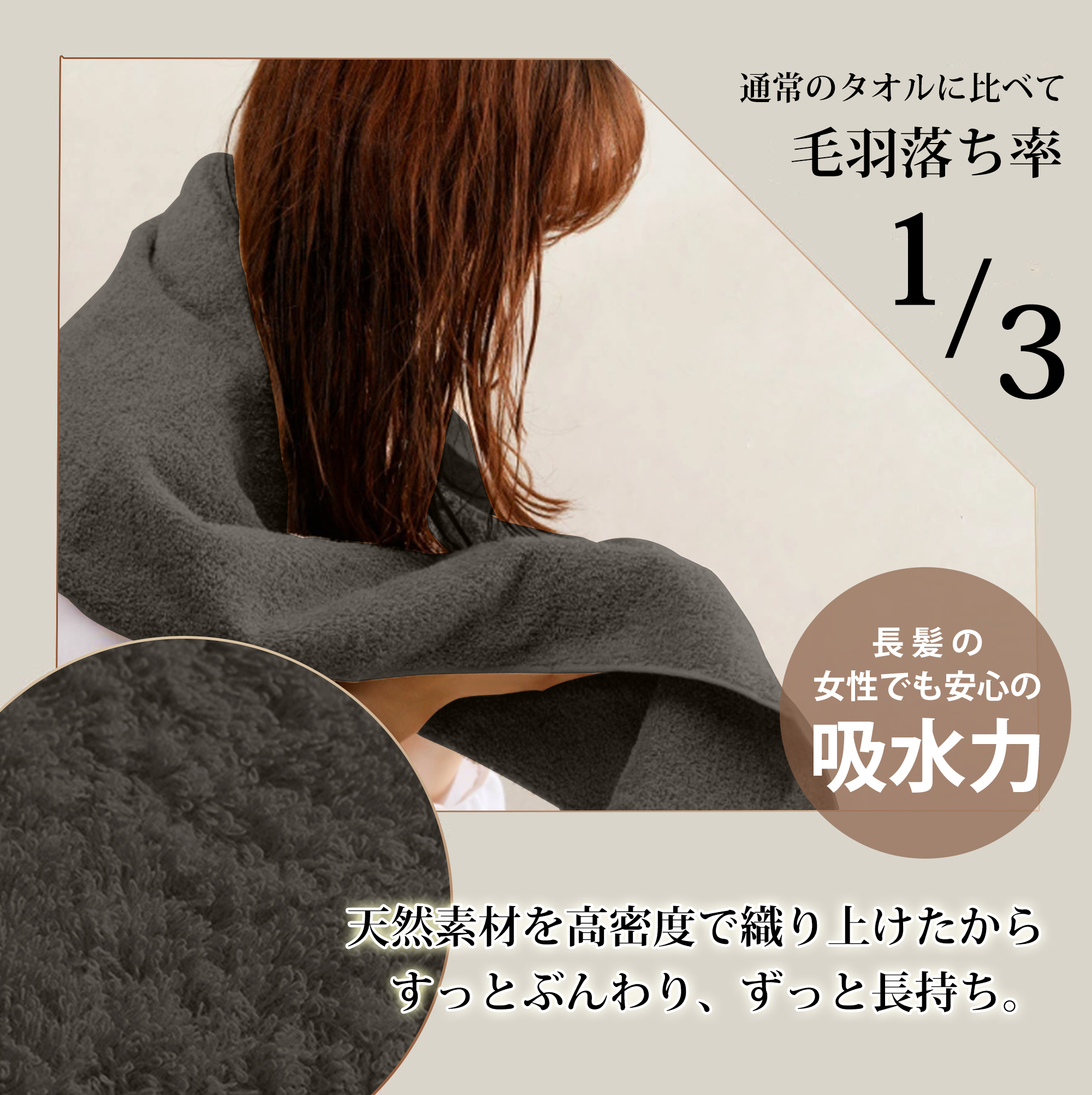 AYO フェイスタオル ホテル仕様 5枚セット カーボングレー ふかふか 綿100% 34×80cm 高吸水 耐久性 無地 毛羽落ち少ない ギフト
