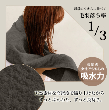 AYO フェイスタオル ホテル仕様 5枚セット カーボングレー ふかふか 綿100% 34×80cm 高吸水 耐久性 無地 毛羽落ち少ない ギフト