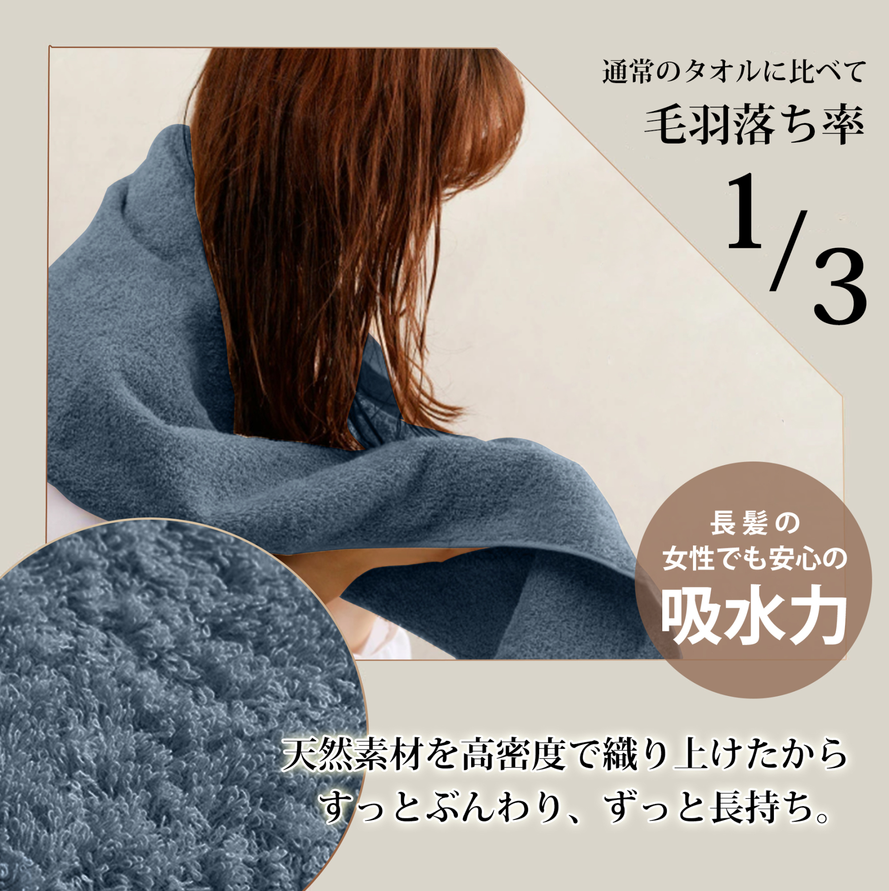 AYO バスタオル 2枚セット スモークブルー ホテル仕様 ふかふか 綿100% 高吸水 耐久性 無地 毛羽落ち少ない ギフト