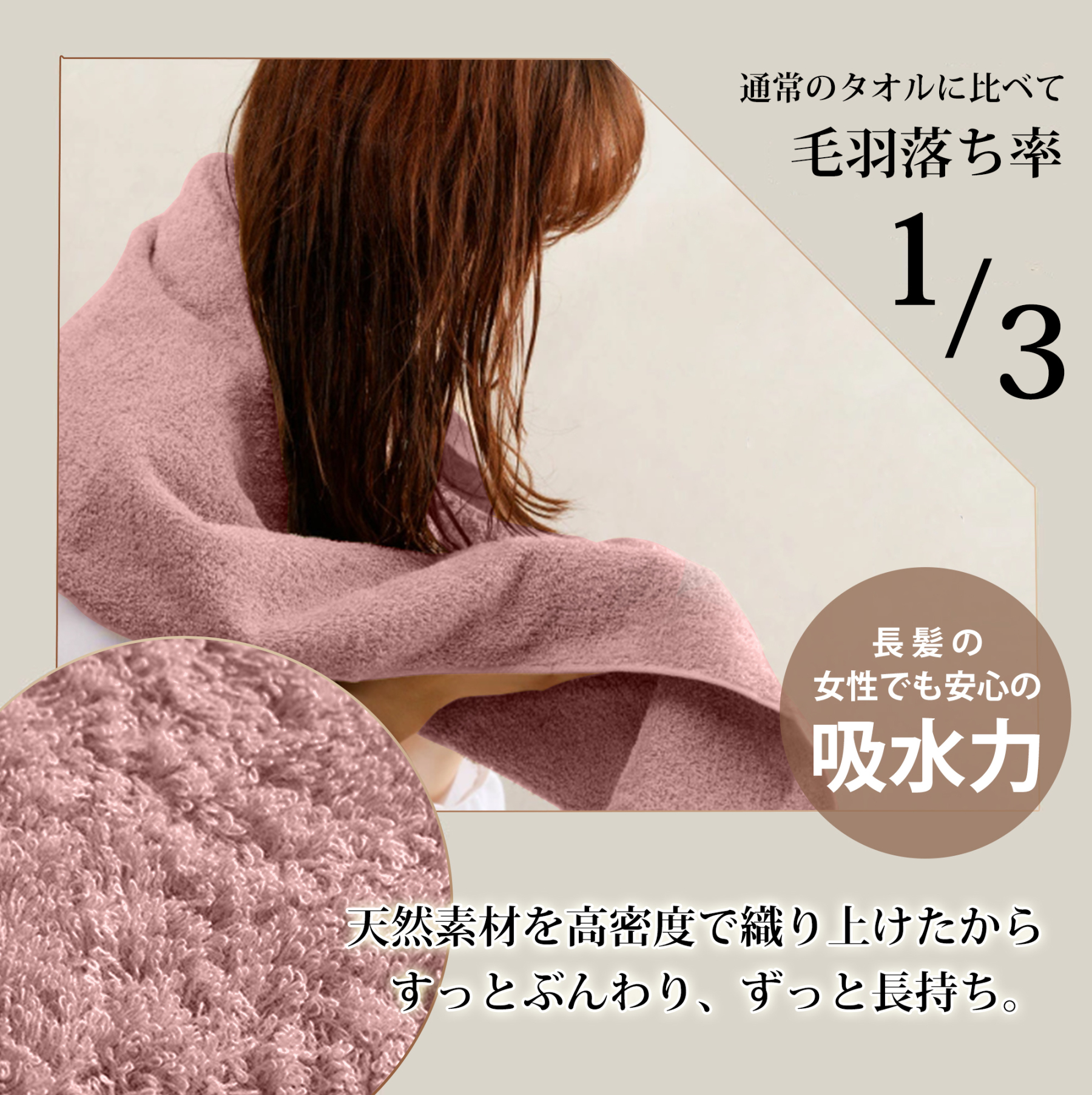 AYO フェイスタオル ホテル仕様 5枚セット ブラウン ふかふか 綿100% 34×80cm 高吸水 耐久性 無地 毛羽落ち少ない ギフト