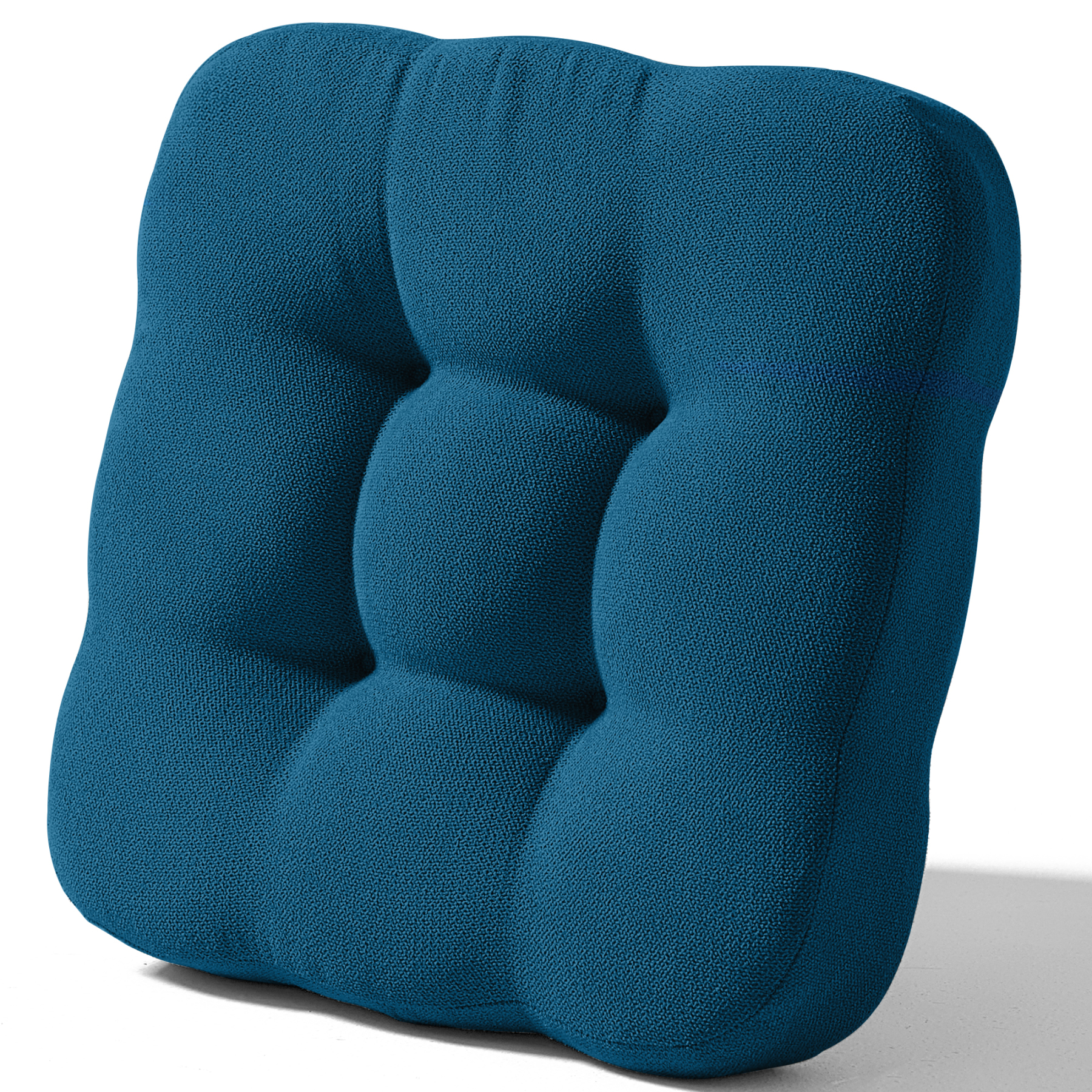 AYO 座布団 椅子クッション 厚め 8cm 低反発 2層構造 42cm 四角 無地 お尻が痛くならない ざぶとん 食卓椅子用 座り心地いい オフィスチェア用 滑り止め おしゃれ かわいい ネイビー