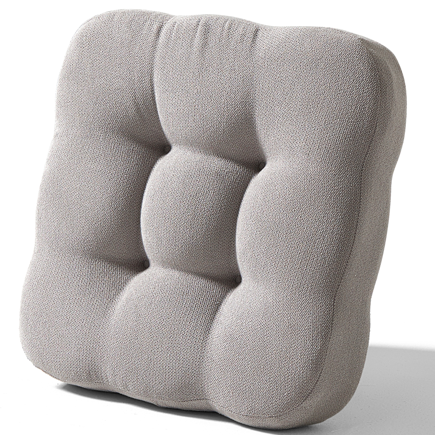 AYO 座布団 椅子クッション 厚め 8cm 低反発 2層構造 42cm 四角 無地 お尻が痛くならない ざぶとん 食卓椅子用 座り心地いい オフィスチェア用 滑り止め おしゃれ かわいい ライトグレー