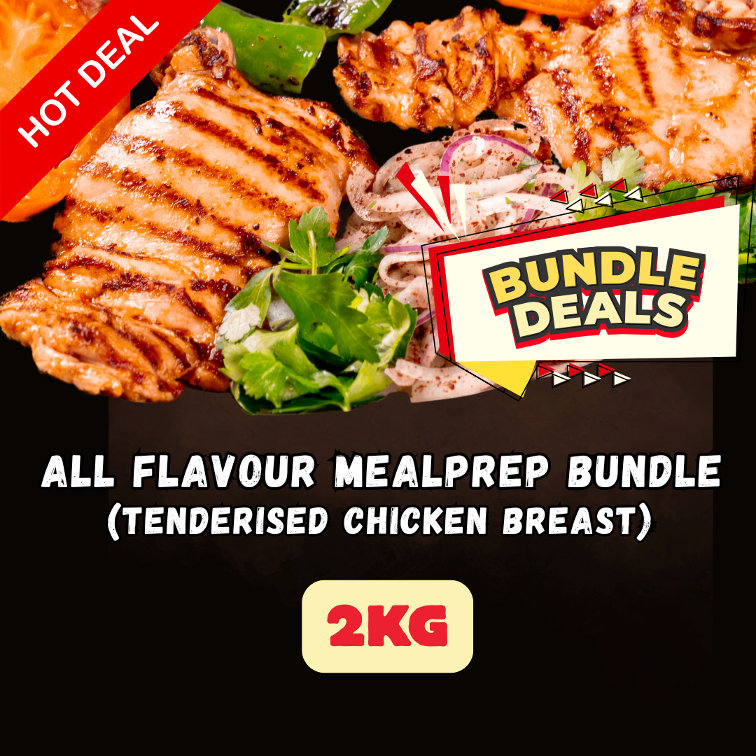 All Flavours Tenderised Chicken Breast - Meal Prep Bundle 2kg | 5 Pack