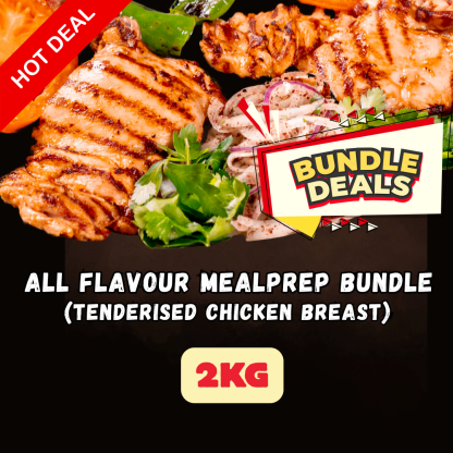 All Flavours Tenderised Chicken Breast - Meal Prep Bundle 2kg | 5 Pack