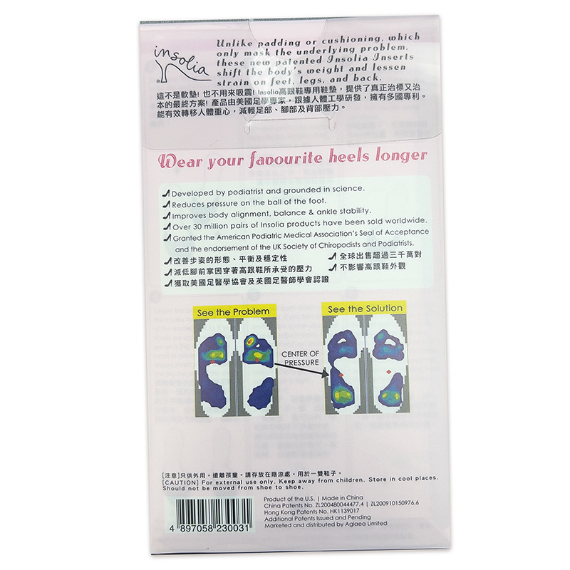 Insolia® 高跟鞋專用鞋墊-QuincyMediCare