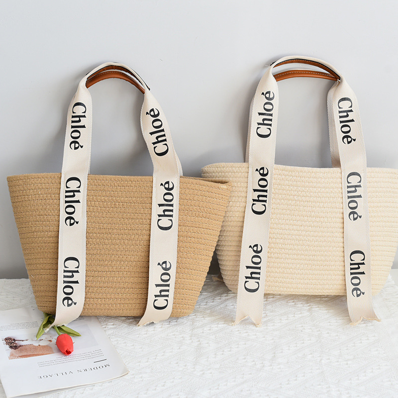 【CHLOE】“Woody”リボン付き“Woody”ラージカゴバッグ【バッグ】