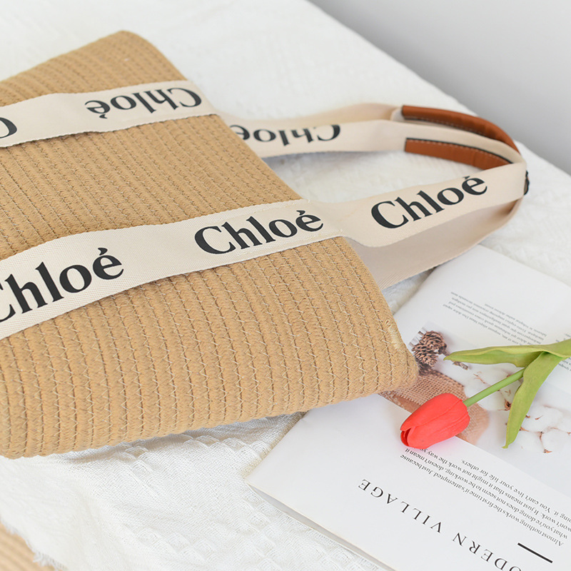 【CHLOE】“Woody”リボン付き“Woody”ラージカゴバッグ【バッグ】