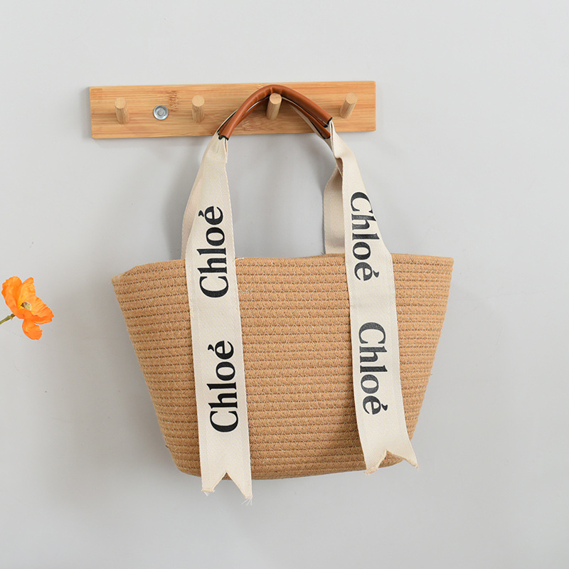 【CHLOE】“Woody”リボン付き“Woody”ラージカゴバッグ【バッグ】