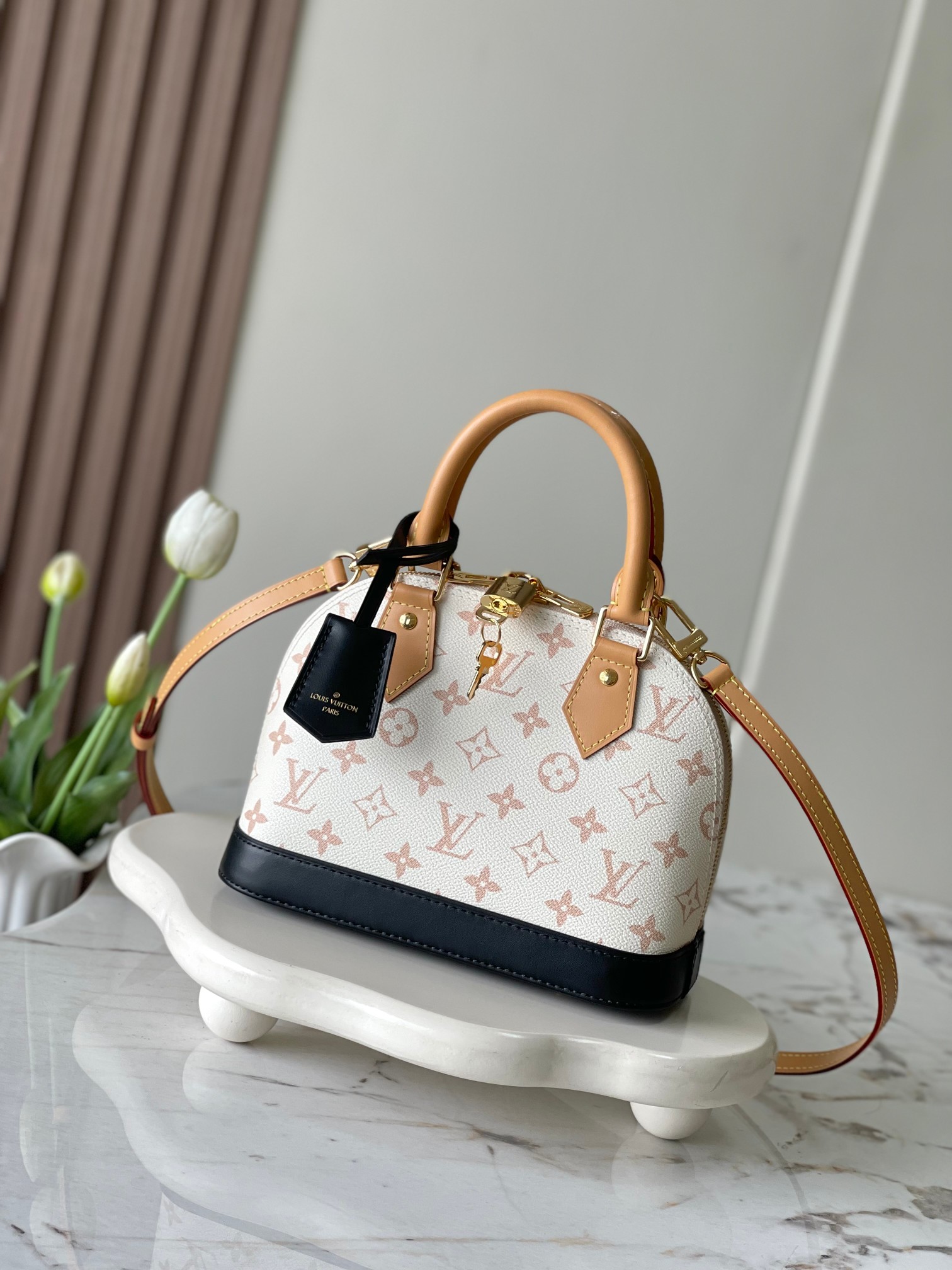 【Louis Vuitton】　ハンドバッグ　ベージュ
