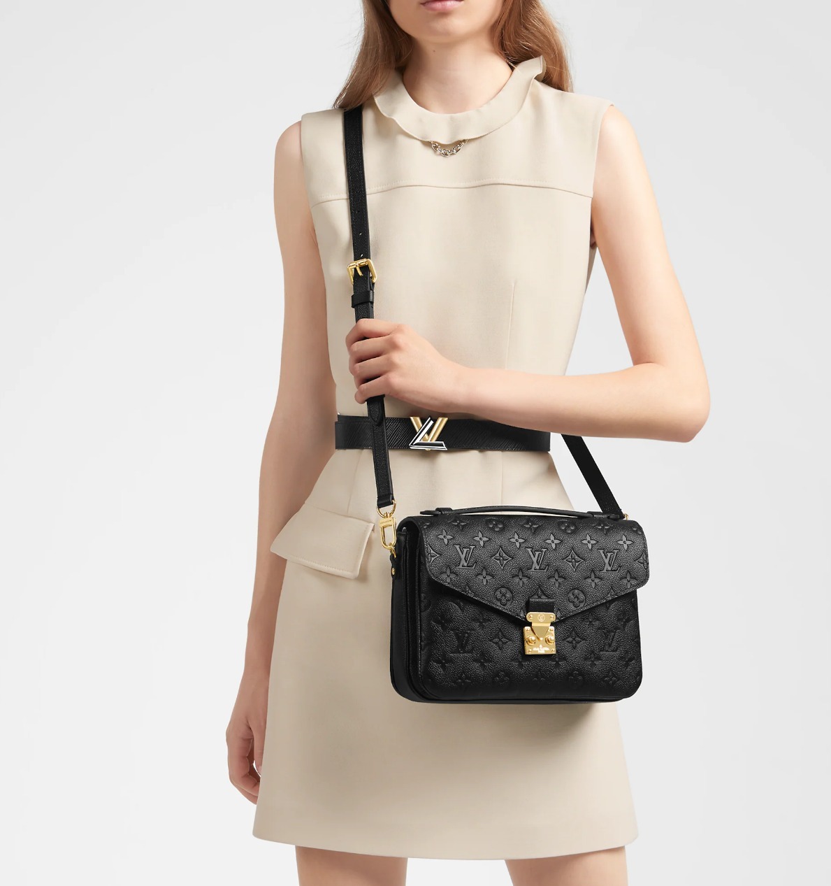 Louis Vuitton バッグ《Metis》ブラック レザー モノグラム 直営 M41487