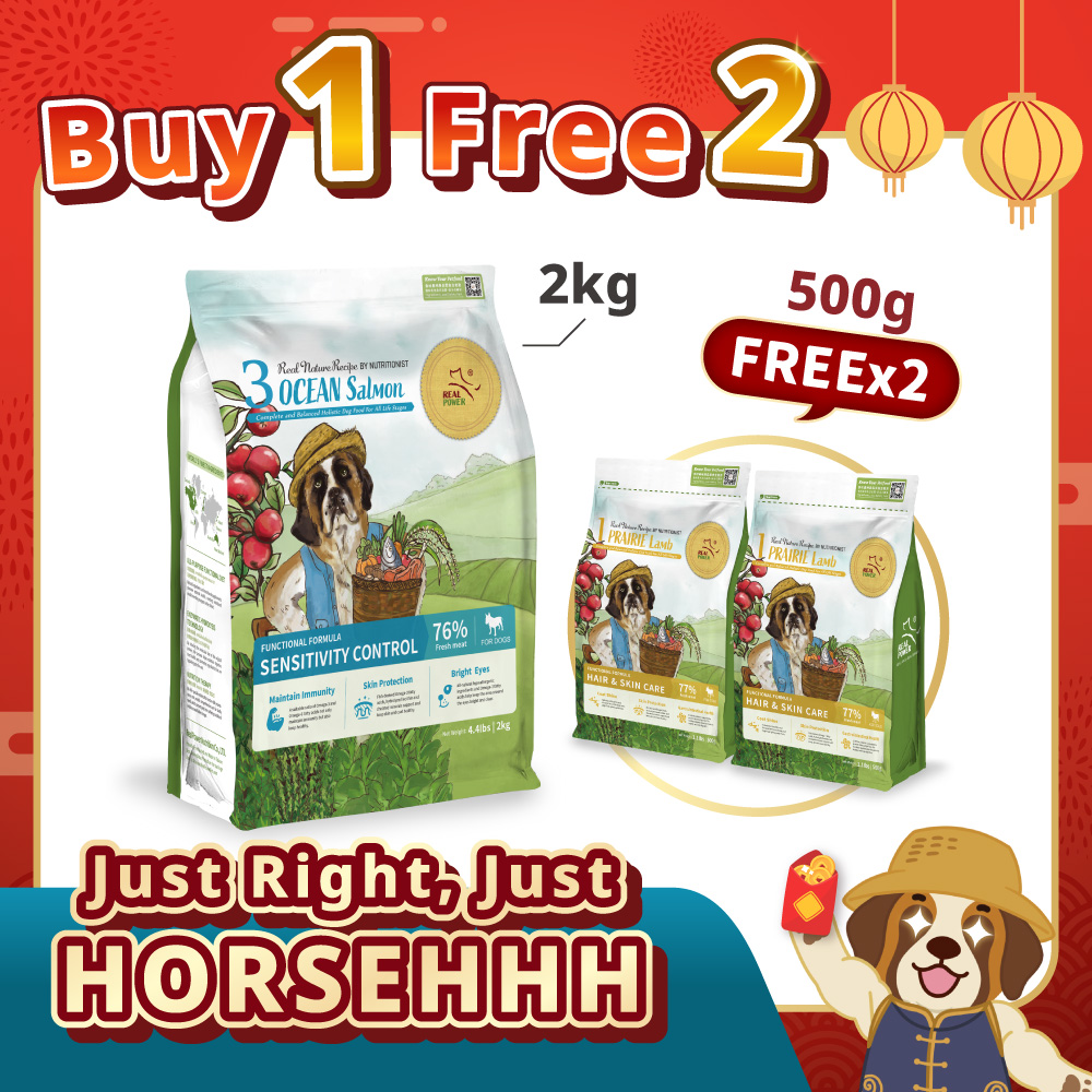 [DOG] BUY 1 FREE 2【No.3 OCEAN Salmon】3kg Set