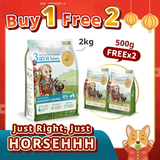 [PUPPY] BUY 1 FREE 2【No.3 OCEAN Salmon】3kg Set