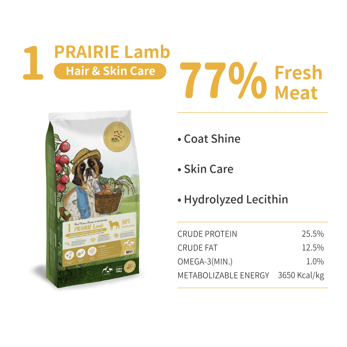 Dog Food No.1 PRAIRE Lamb 10kg