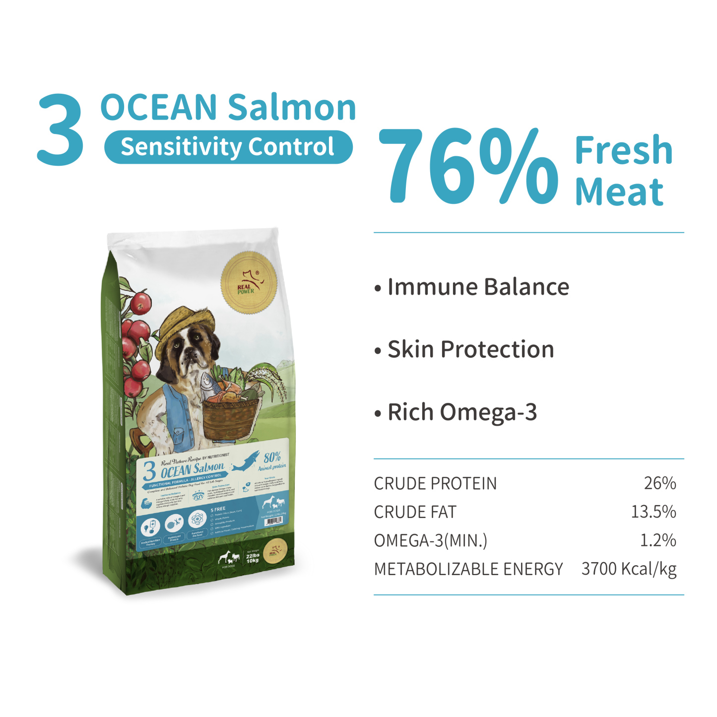 Dog Food No.3 OCEAN Salmon 10kg
