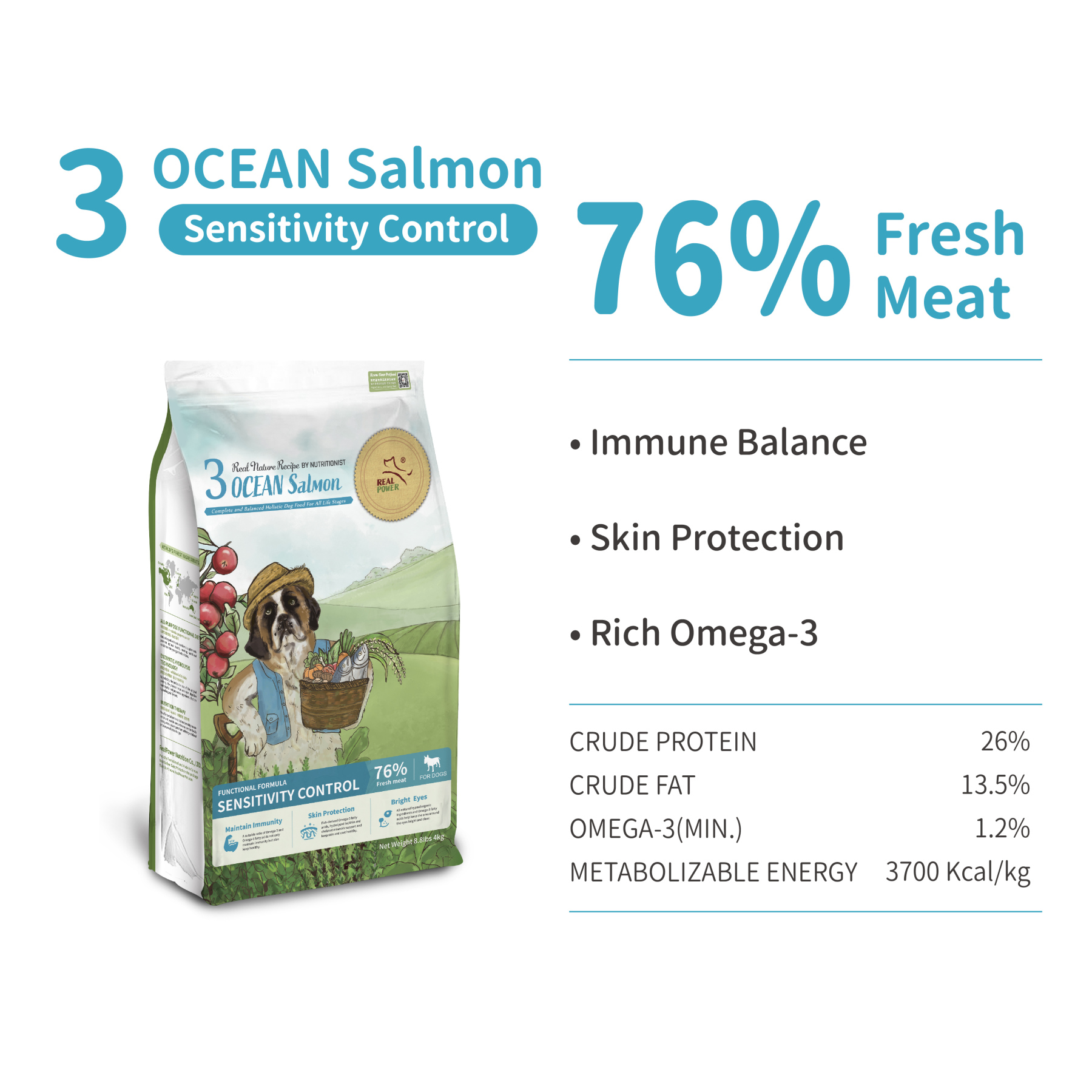 Dog Food No.3 OCEAN Salmon 4kg