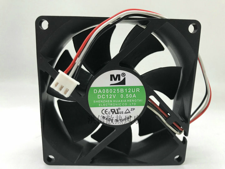 【YM】M Fan DA08025B12UR DC12V 0.50A 8025 8CM 3 ピン 3 線式冷却ファン-CPUファン販売店