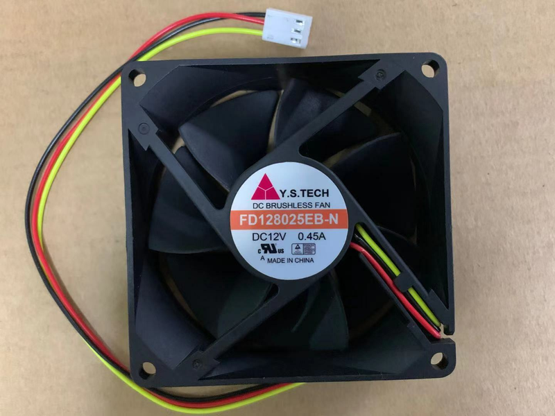 Y.S.TECH FD128025EB-N 8025 12V 0.45A 3-wire 3pin チャシス電源ファン機箱ファン