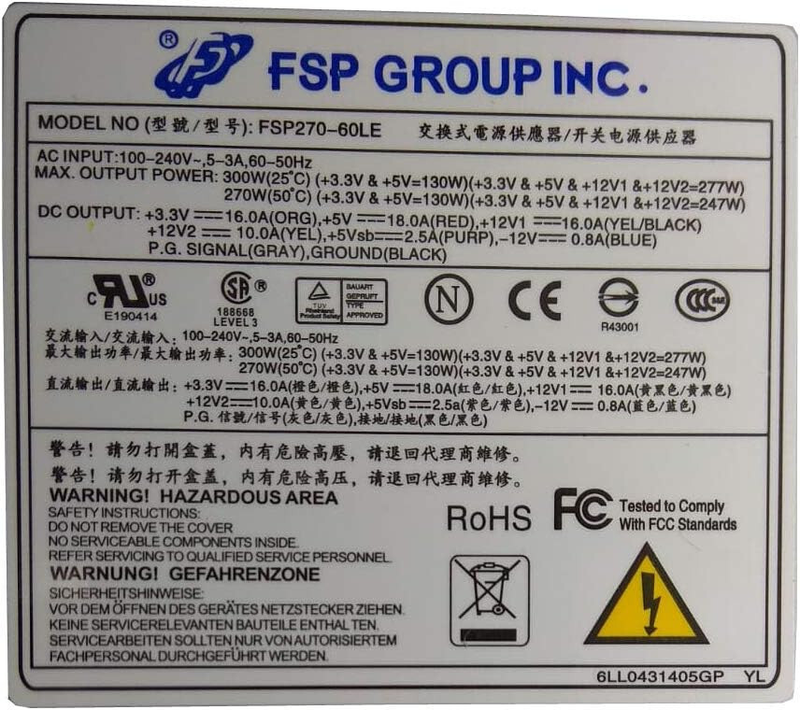 FSP FSP270-60LE 電源 270W Proliant G7 N54L N40L 対応 静音設計 新品