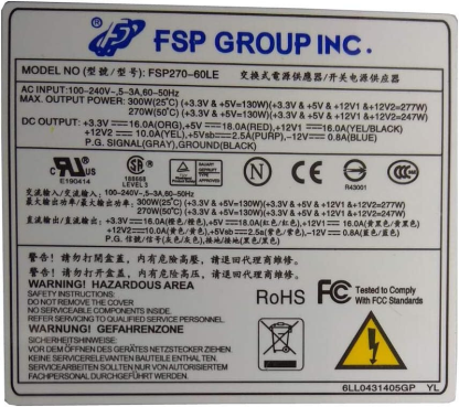 FSP FSP270-60LE 電源 270W Proliant G7 N54L N40L 対応 静音設計 新品