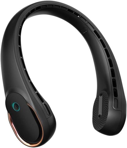 ネックファン ポータブルパーソナルファン 強風 5200mAh 風量 360° クーリング 髪の巻き込みなし 両側風量 滑り止め クイック充電 長時間使用可能 父 お父さん 女性へのギフト