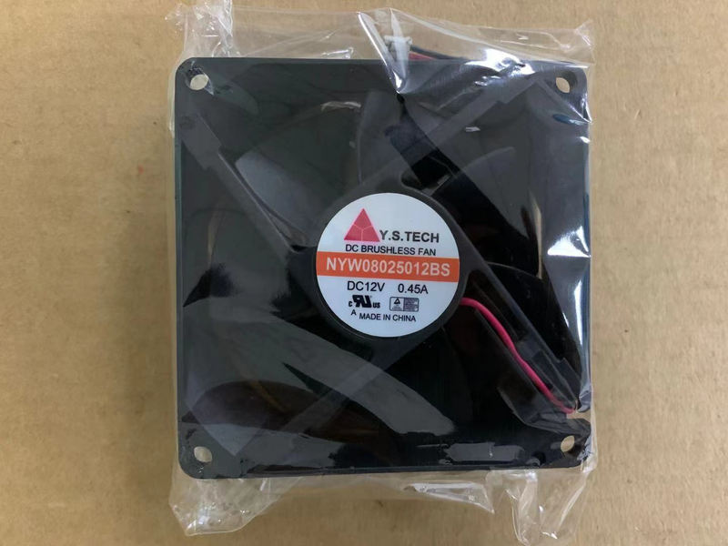 Y.S.TECH CPU 冷却ファン NYW08025012BS 80×80×25mm 12V 64CFM 2 線式 ボールベアリング
