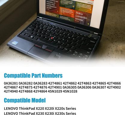 45N1029 45N1028 44++ Laptop Battery Compatible with Lenovo ThinkPad X220 X230 X220i X220S X230i Series 45N1022 45N1019 45N1023 45N1025 45N1027 0A36306 0A36307 0A36305 0A36281 0A36282 0A36283 42T4863