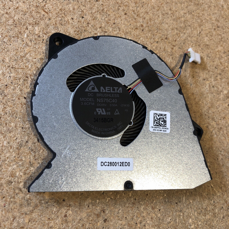 DELTA NS75C40 DC05V 0.50A 4-Wire CPU 冷却ファン Dell Inspiron 15 3510/3511/3515/3520/3521/3525 用 新品 12 ヶ月保証 激安
