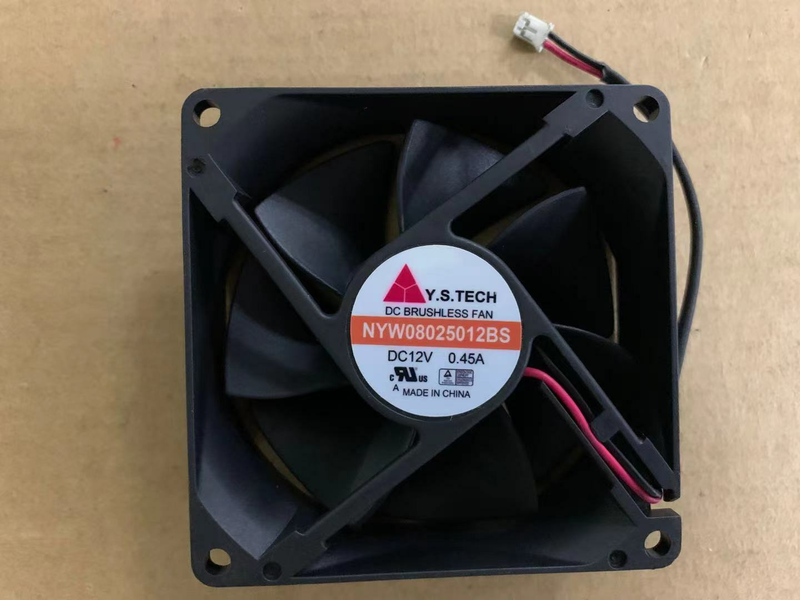 Y.S.TECH CPU 冷却ファン NYW08025012BS 80×80×25mm 12V 64CFM 2 線式 ボールベアリング