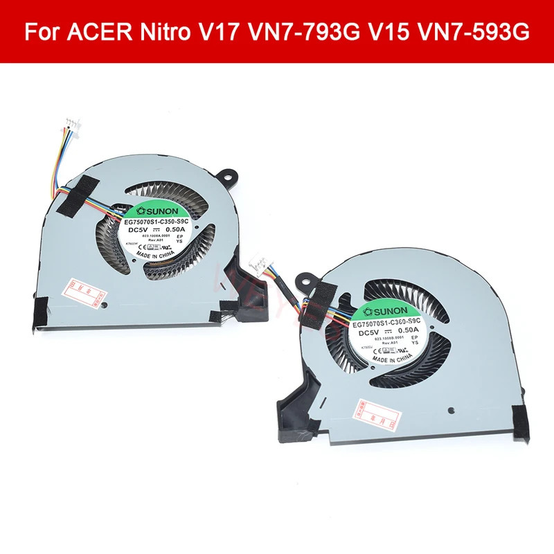 Acer Nitro V17 VN7-793G / V15 VN7-593G 専用 CPU/GPU 冷却ファン 新品 12 ヶ月保証 激安-CPUファン販売店