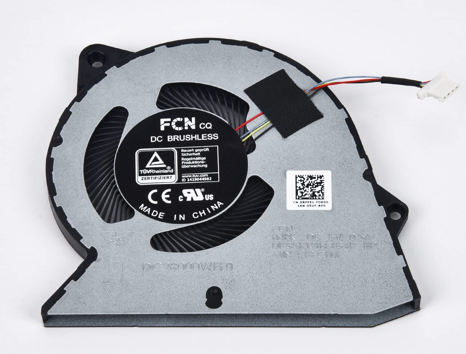 Dell Inspiron 15 3510-3520 Vostro 3510-3250 CPU クーラーファン EG50040S1-CQ71-S9A 0RFF51 DC5V 0.5A 4 線 高品質即納