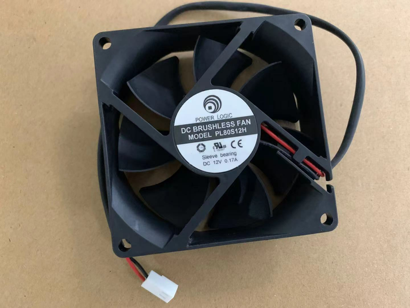 POWER LOGIC PL80S12H DC12V 0.17A 2 線式 8cm 8025 直流ブルーライト放熱ファン