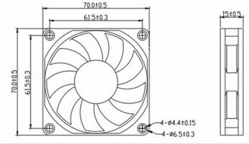 ADDA AD0724HB-D72 24V 0.16A 7015 3-WIRE レクサロット用冷却ファン