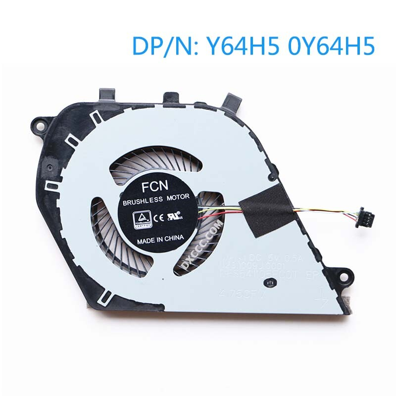 FCN Y64H5 0Y64H5 冷却ファン 0.5A 4-Wire Dell Inspiron 15 7573/7570 用 新品 12 ヶ月保証 激安
